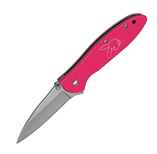 Pink PLAYBOY Bunny Assisted Opening Pocket Knife