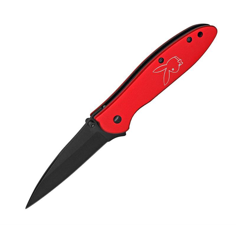 Red PLAYBOY Bunny Assisted Opening Pocket Knife