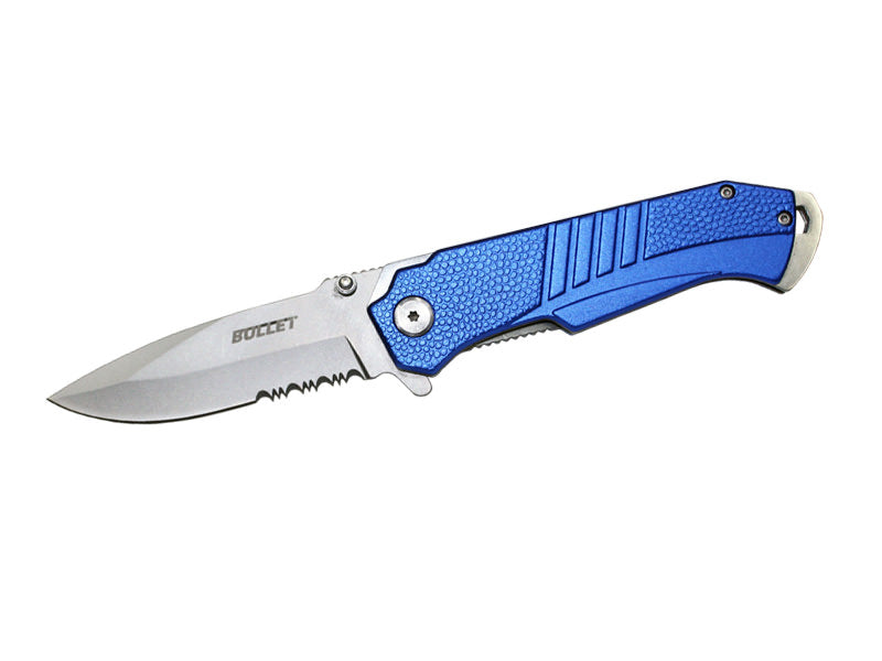 BULLET Spring Assisted Opening Knife - Blue - TOPHATTER'S ARMORY DEALS