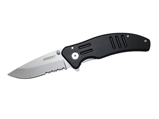 BULLET Spring Assisted Opening Knife  Black Handle