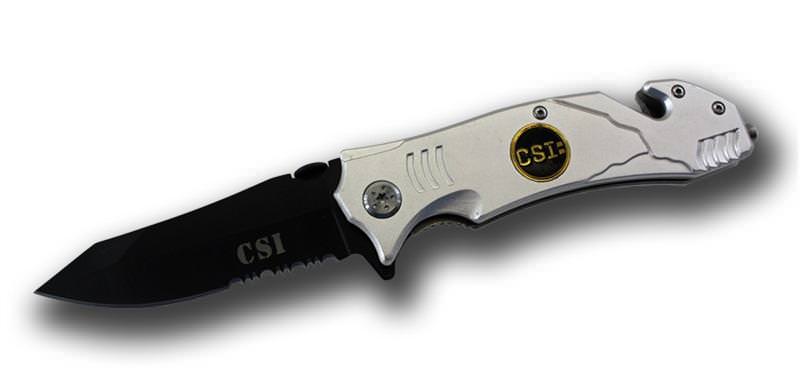 CSI 4.5 Inch Tactical Rescue Knife - Half Serrated Blade - TOPHATTER'S ARMORY DEALS