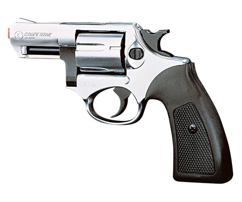 Kimar COMPETITIVE Nickel Finish 9mm Front Firing Blank Revolver 2" Barrel