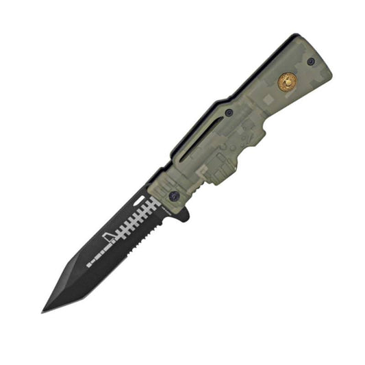 AR-15 Series Marines Spring Assisted Folding Knife - Camo