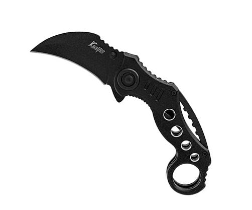 5 Inch Black Metal Handle Karambit Spring Assisted Opening Knife - TOPHATTER'S ARMORY DEALS