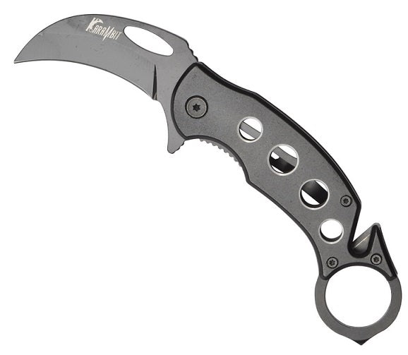 5 Inch Black Karambit Tactical Rescue Spring Assisted Opening Knife