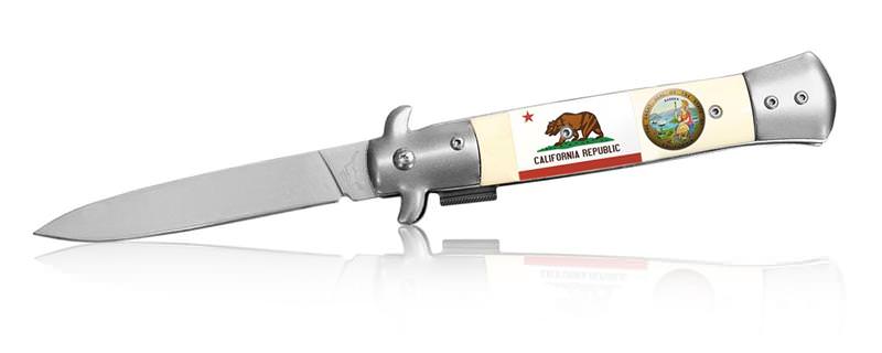 Pocket Knife Stilleto California Spring Assisted Knife