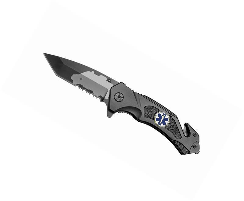Assisted Opening Tactical Rescue Knife - EMS EMT