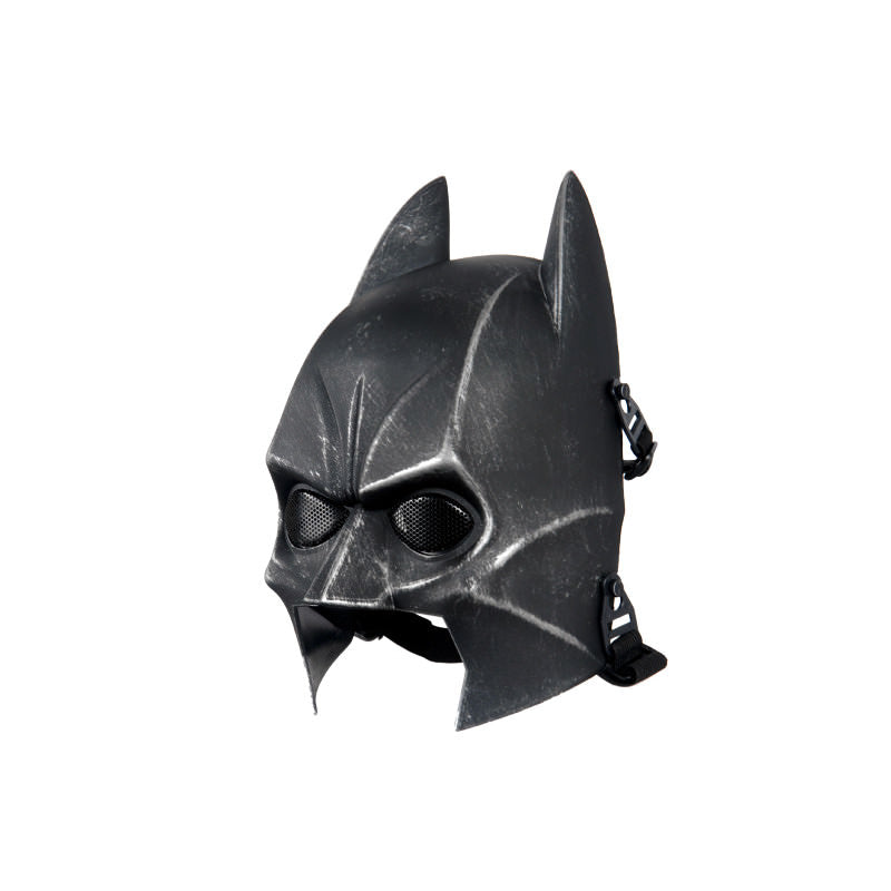Bat The Dark Knight Wire Mesh Airsoft Face Mask, Weathered Black