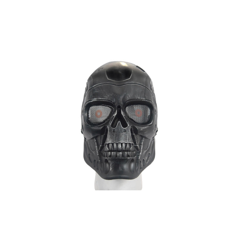 Black & Silver Terminator Mesh Metal Mask