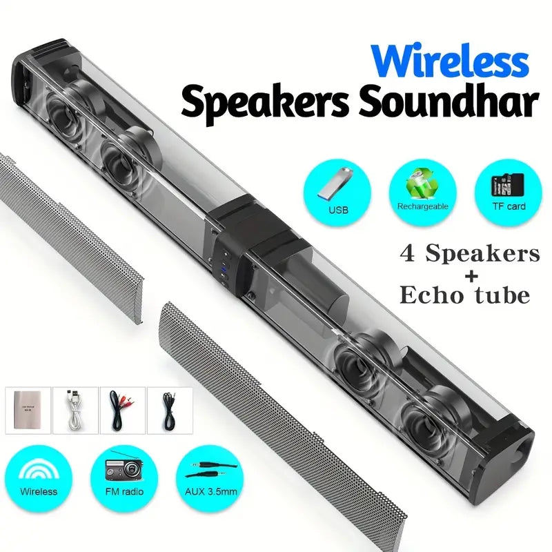 20W 3D Home Theater Stereo Surround Wireless Speaker - Black