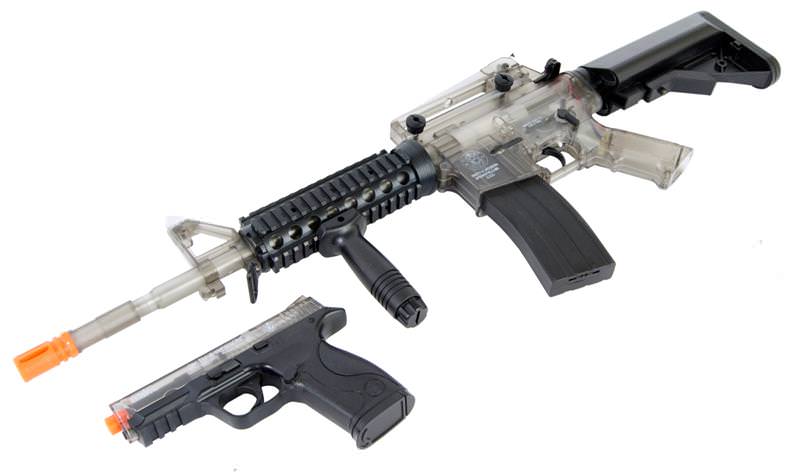 Smith & Wesson M&P Elite AEG 15 RIS Electric Rifle and M&P 40 Spring Airsoft Pistol