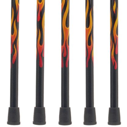 Exclusive Dr. House Flame Tourist Cane - Carbon Fiber