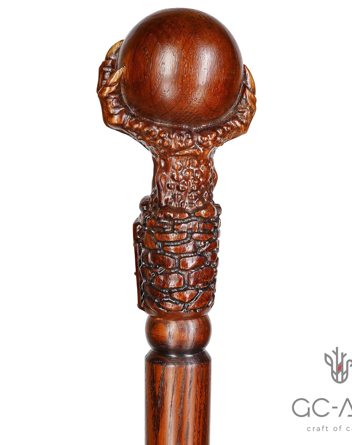 The Dragon Claw Staff - Light Wood Walking Staff Master-Carved Walking Staff