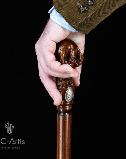 The Dragon Claw Staff - Light Wood Walking Staff Master-Carved Walking Staff