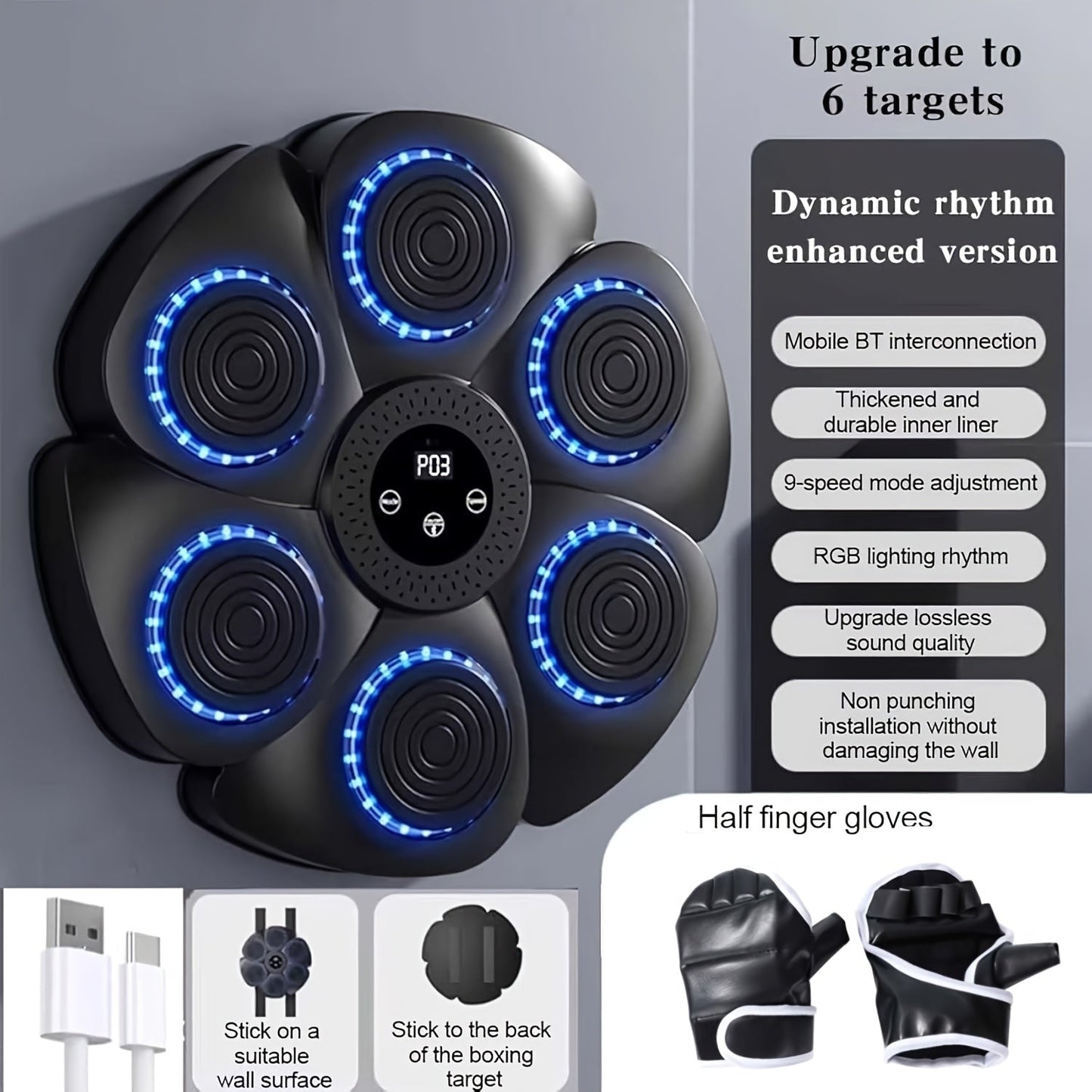 Musical Wall Boxing Target Training Machine