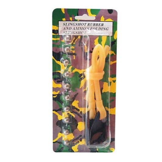 Sling Shot Replacement Rubber Band with 10 Pc Steel Ammo