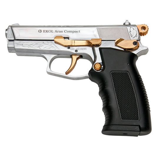 ARAS Compact HP Gold Engraved With Gold Fittings 9MM Blank Gun