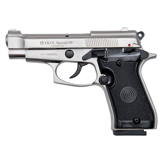 Special 99 V85 Blank Firing Gun Replica Nickel Finish