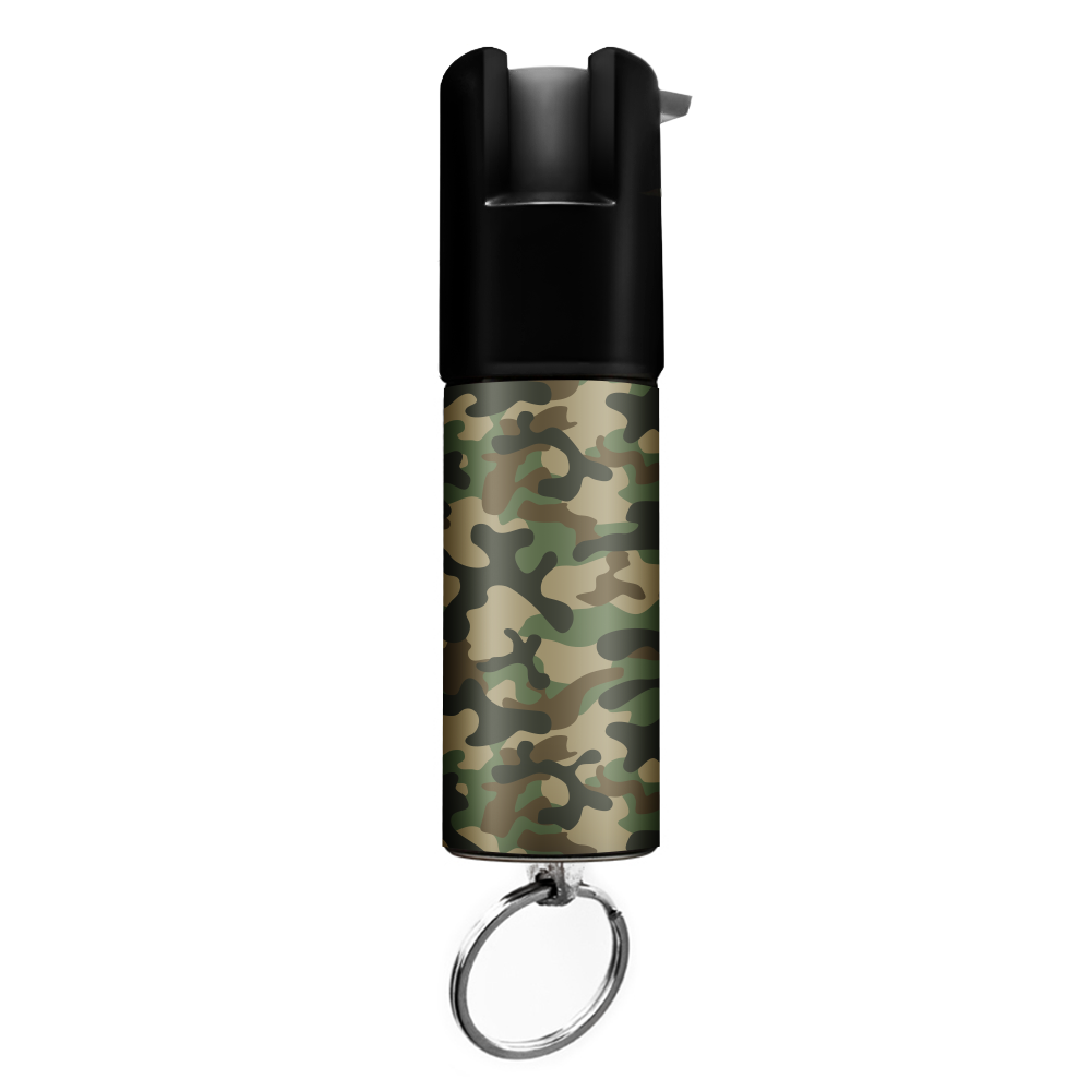 Camo Keychain Mini Pepper Spray for Self Defense - Safety Twist Top to Prevent Accident - TOPHATTER'S ARMORY DEALS