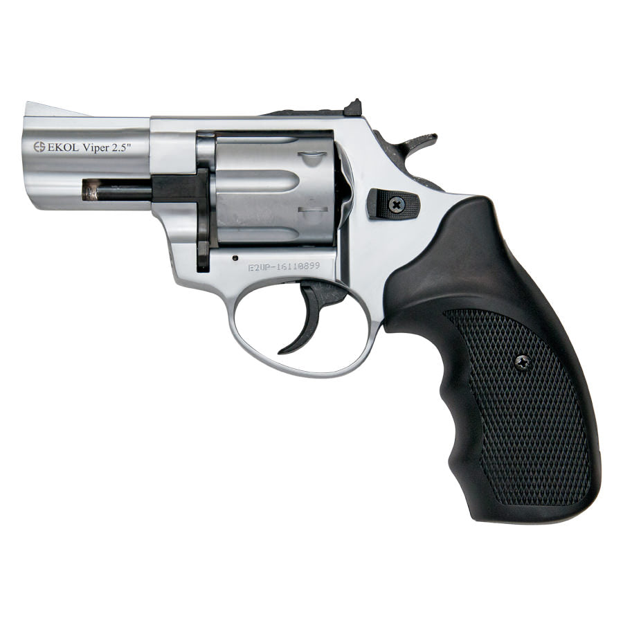 Viper 2.5 Inch Barrel 9MM Blank Firing Revolver Nickel Finish