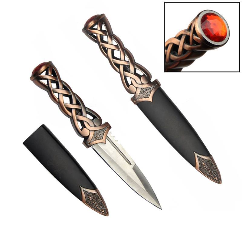 Endless Gaelic Knot Sgain Dubhs Dagger - TOPHATTER'S ARMORY DEALS