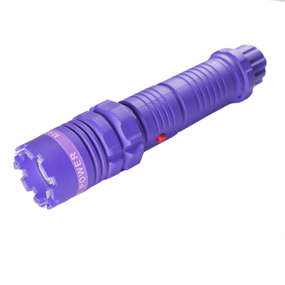 Purple Max Power Stun Gun 10 Million Volt Rechargeable LED Flashlight New!