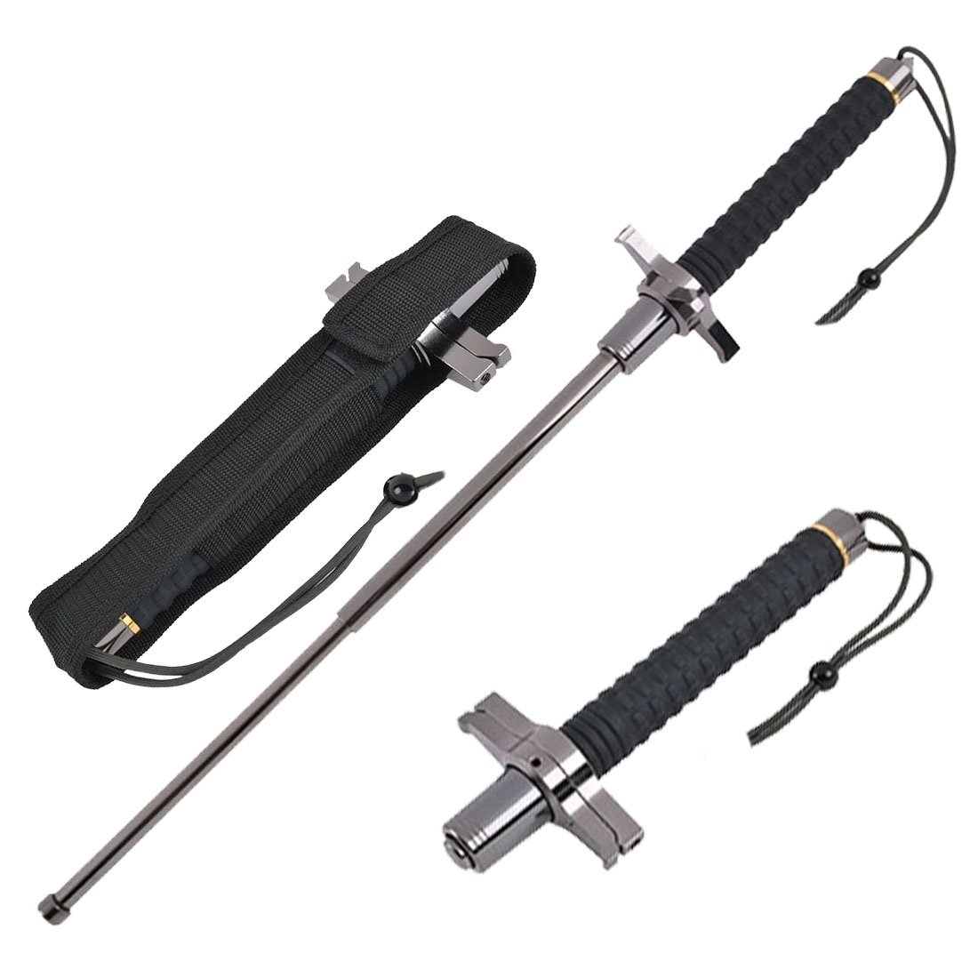 26 Inch Telescopic Extendable Baton with Cross Hand Guard - TOPHATTER'S ARMORY DEALS