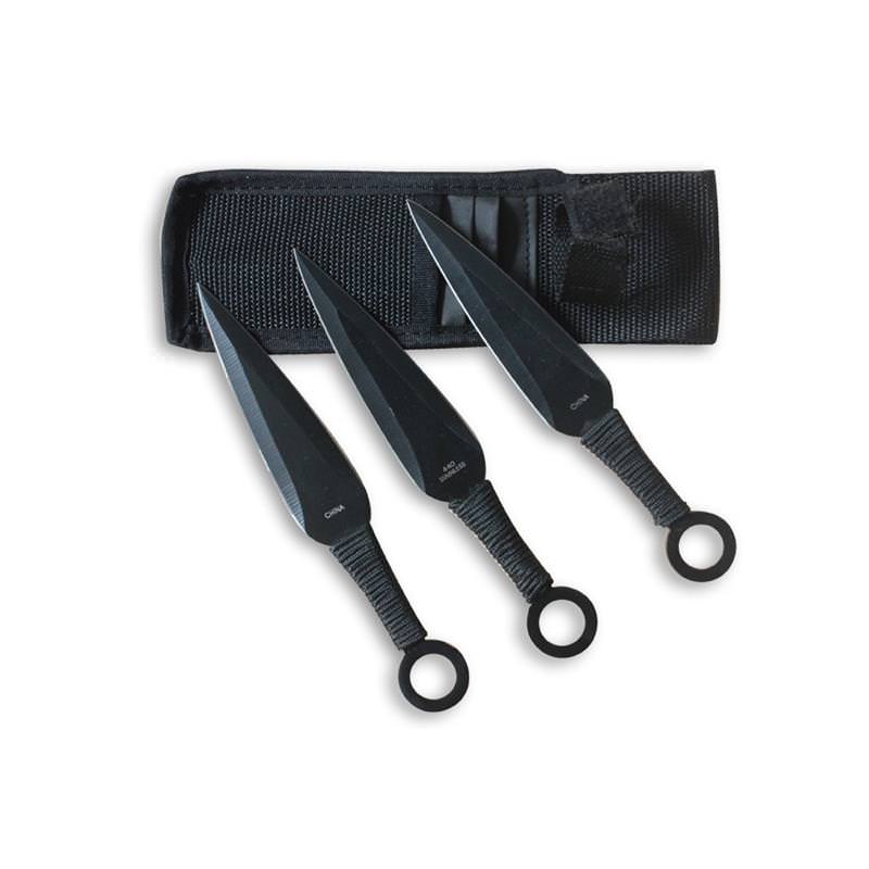 Kunai Uzumaki Anime Manga Throwing Knives 3 Pcs Set 2.8MM Thick Blades - TOPHATTER'S ARMORY DEALS