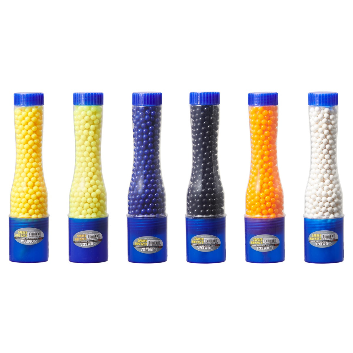 Omega 630 Round Hand Grenade Style 0.12g BB Bottle Mix Colors - TOPHATTER'S ARMORY DEALS