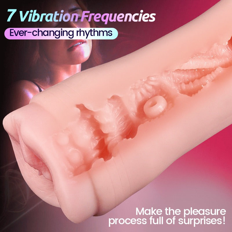 Thrill - 10 Vibrations 7 Frequencies 3 Intensities Simulated Male Stroker