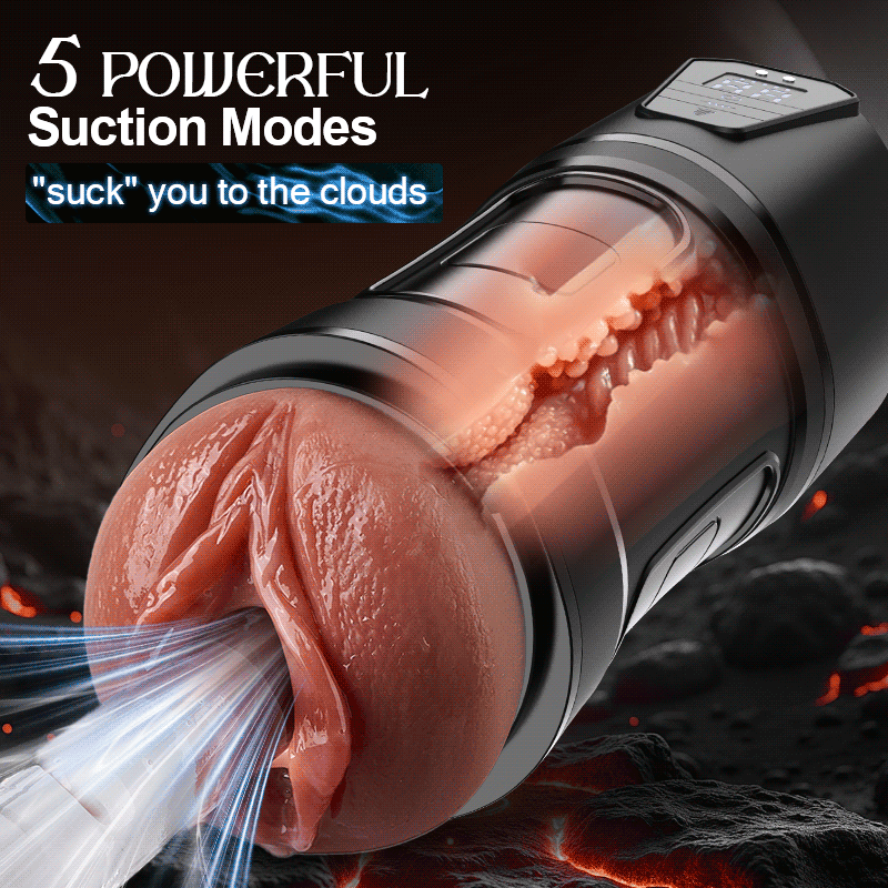 【Add to Cart & Order — Free Lube Included】Challenger - 10 Vibrations, 5 Suctions, Ultra-Realistic Vagina, Simulated Masturbator