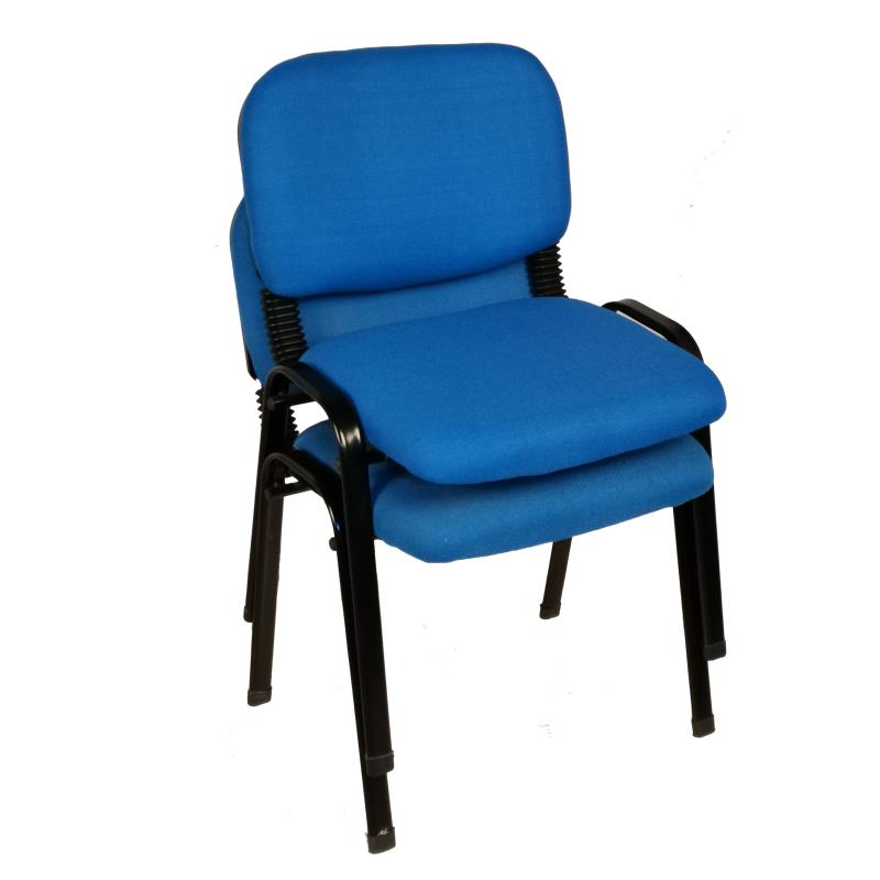 Stackable & Linkable Office Conference Visitor Community  Chairs (Set of 7-Blue)