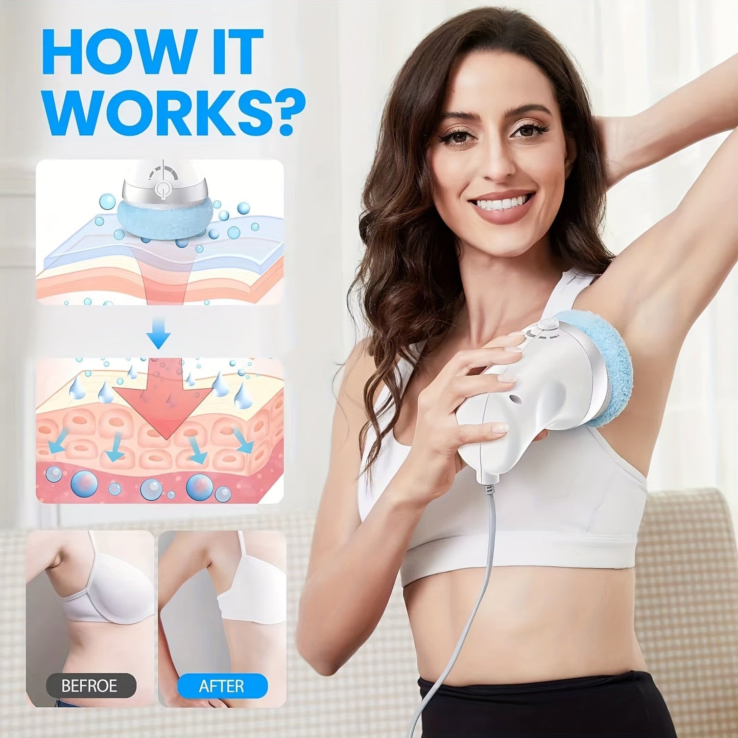 Body Sculpting Machine Cellulite Massager - White
