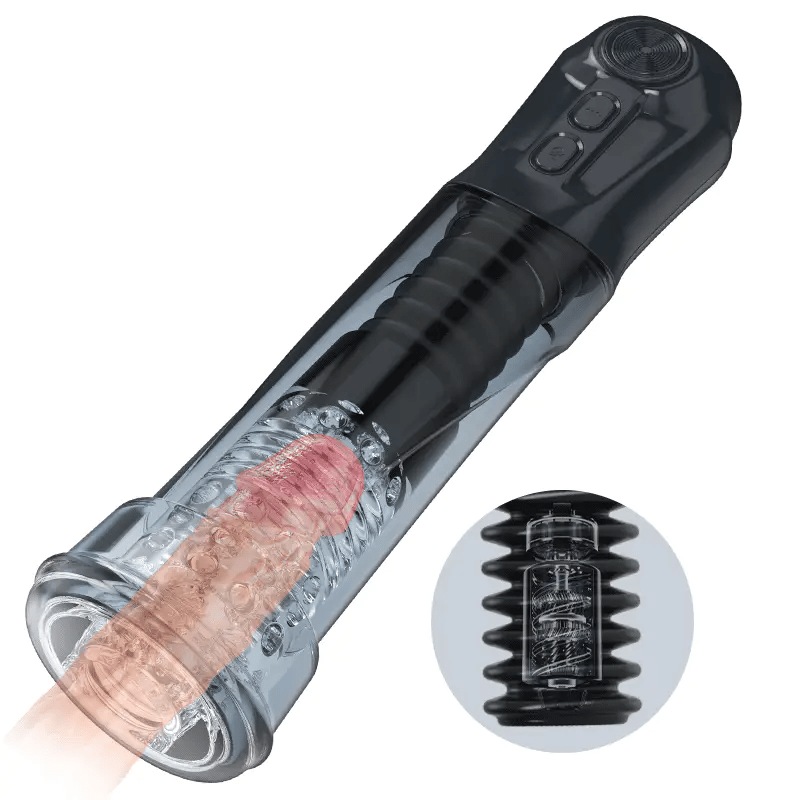 Cupsland 7 Vibrating 3 Sucking Enhance Erection and Masturbation 2 in 1 Penis Pump - Adult Wellness Product product image for