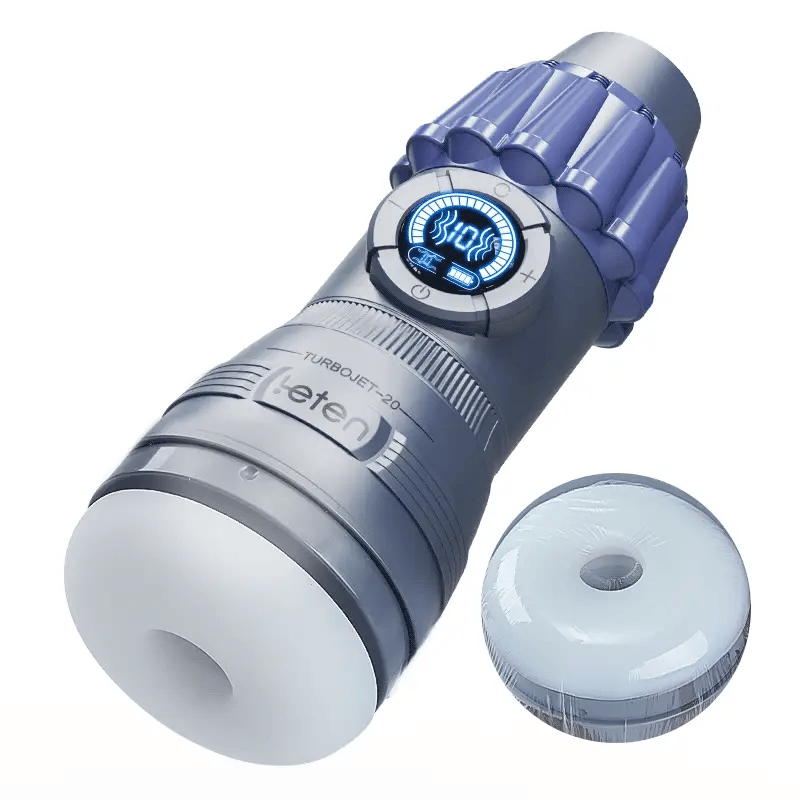 Leten - 10 Sucking 10 Vibrating Sexy Female Moaning and LCD Display Masturbator - Male Masturbator product image for intimate