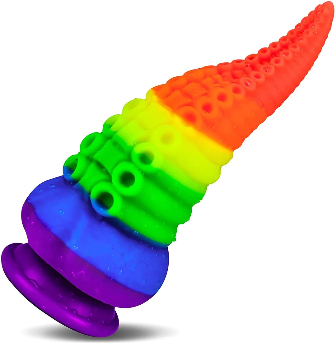FANTASY DILDO HUGE DILDO- TENTACLE-COLORFUL - Dildo product image for intimate wellness and personal care