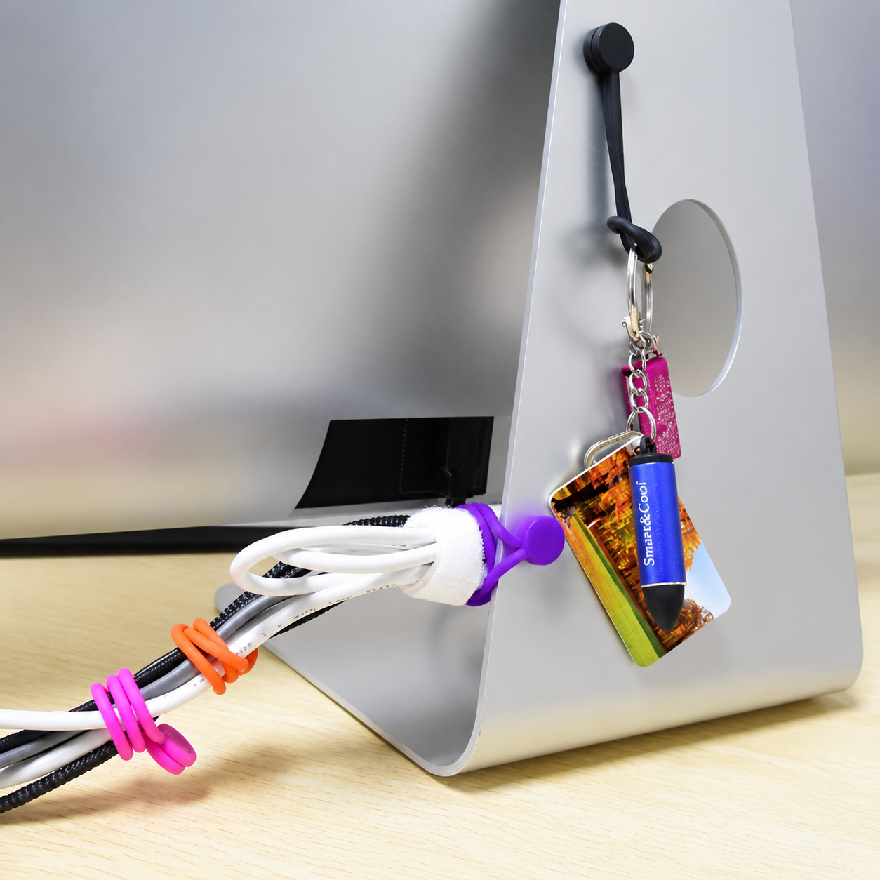 Magnetic Cable Ties for Cord Organizing - Reusable Silicone Charger Wrap