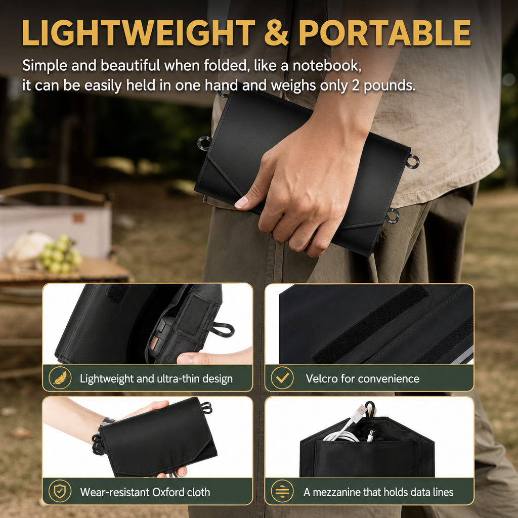 Portable Solar Phone Charger for Hiking and Off-Grid Adventures