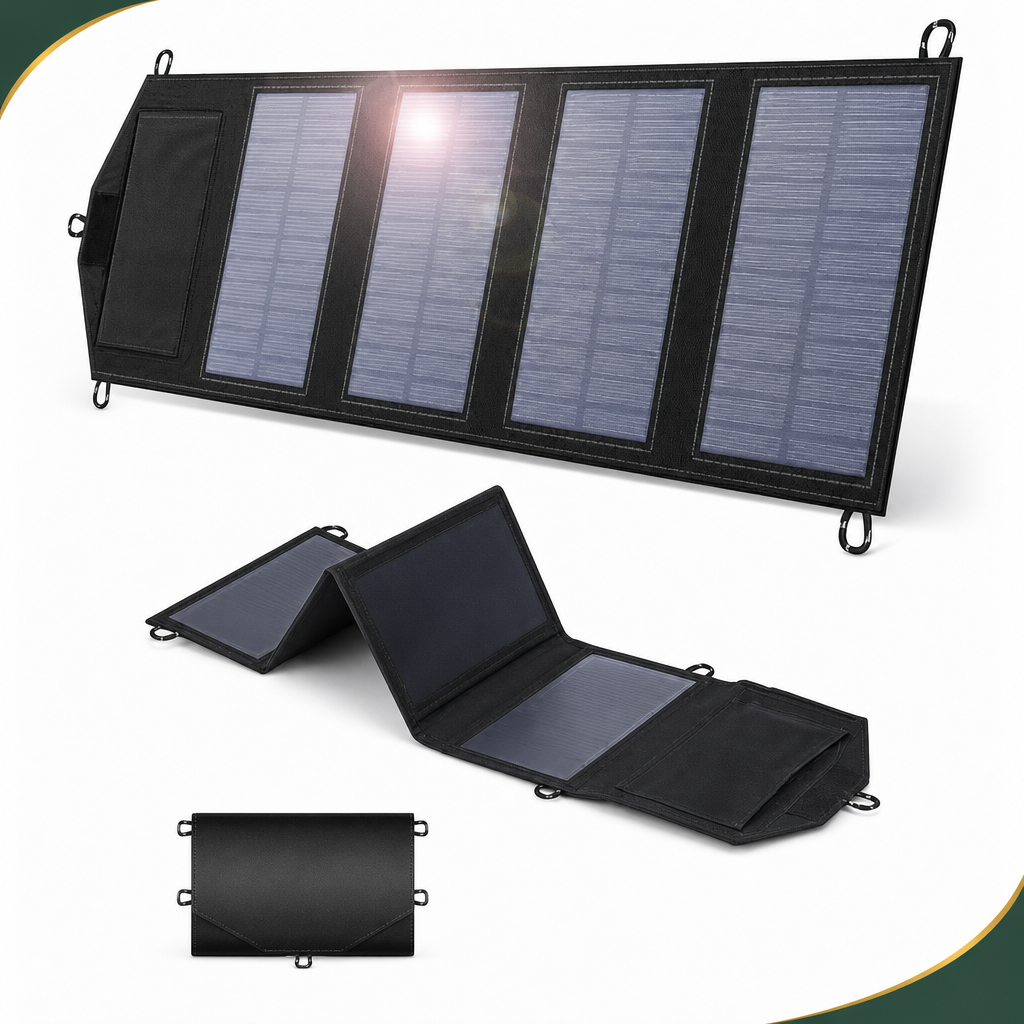 Foldable Solar Panel Emergency Charger - Perfect Outdoor Gift Idea