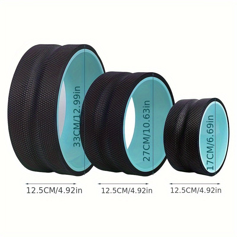 3pcs Premium TPE Yoga Stretching Wheel Set(Black)