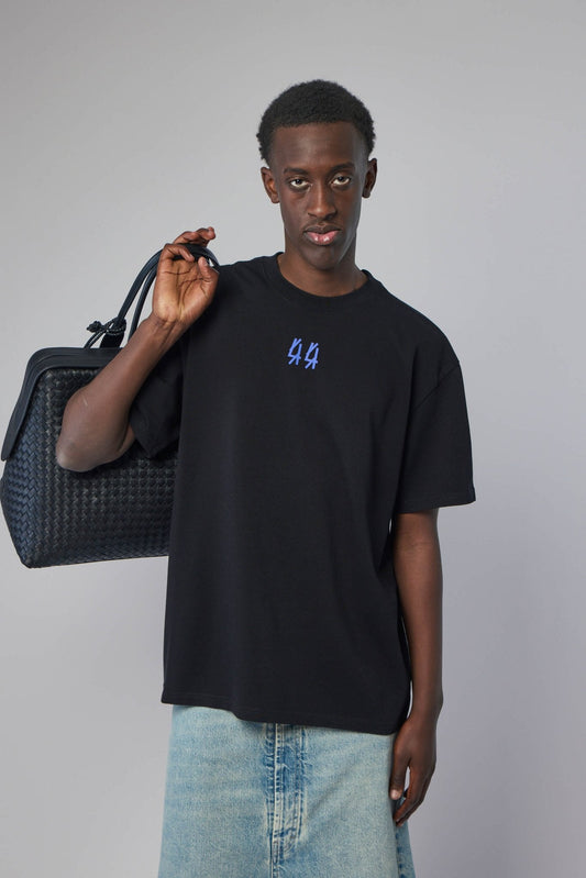Tee Jersey Black + 44 Sapphire