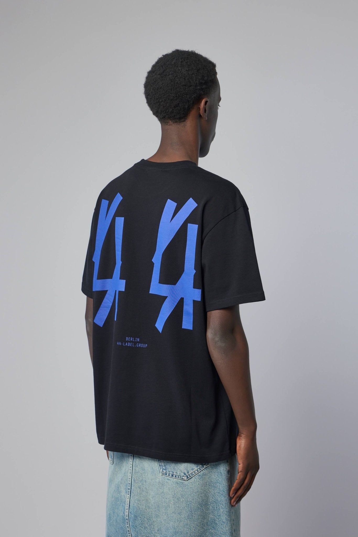 Tee Jersey Black + 44 Sapphire