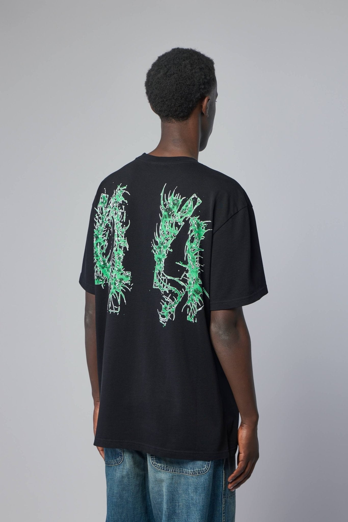 Tee Jersey Black + Centipede Xenon Green