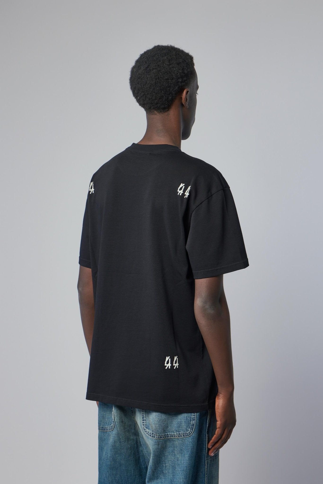 Tee Jersey Black + Label Dirty White