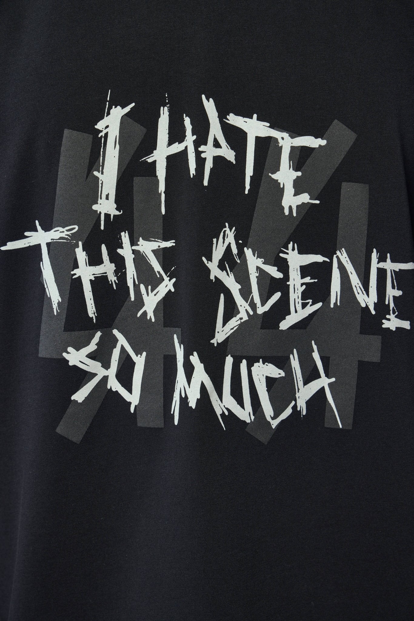 Tee Jersey Black + Scene Dirty White