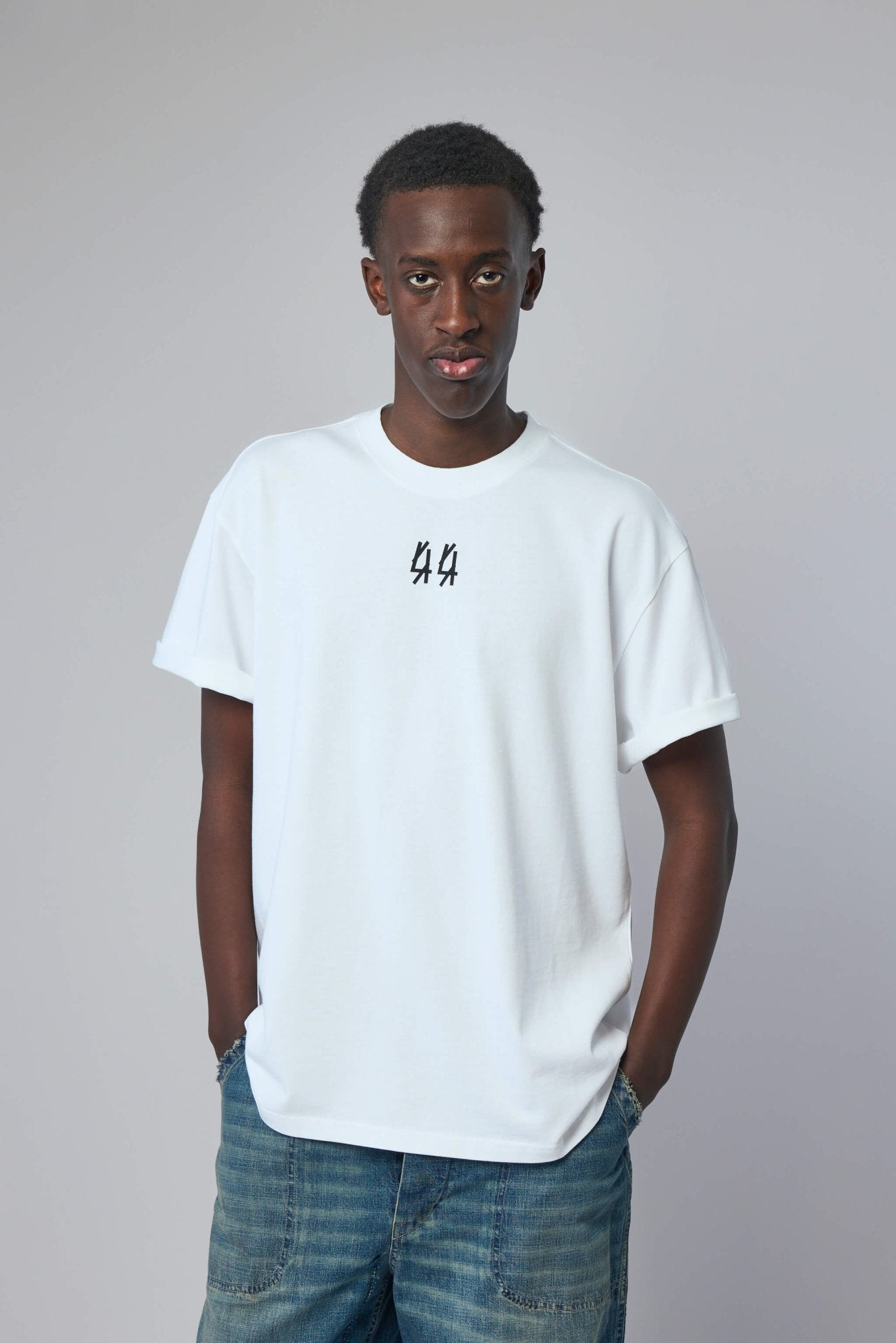 Tee Jersey Optical White + 44 Black