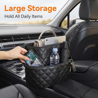 Car Seat Handbag Holder and Console Storage Organizer