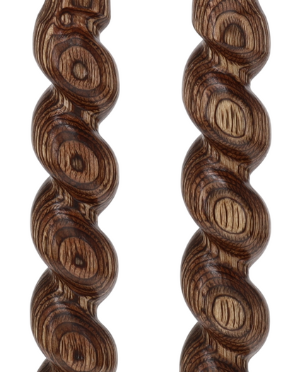 USA-Made Twisted Spiral Cane: Brown Durable Colorwood Laminate
