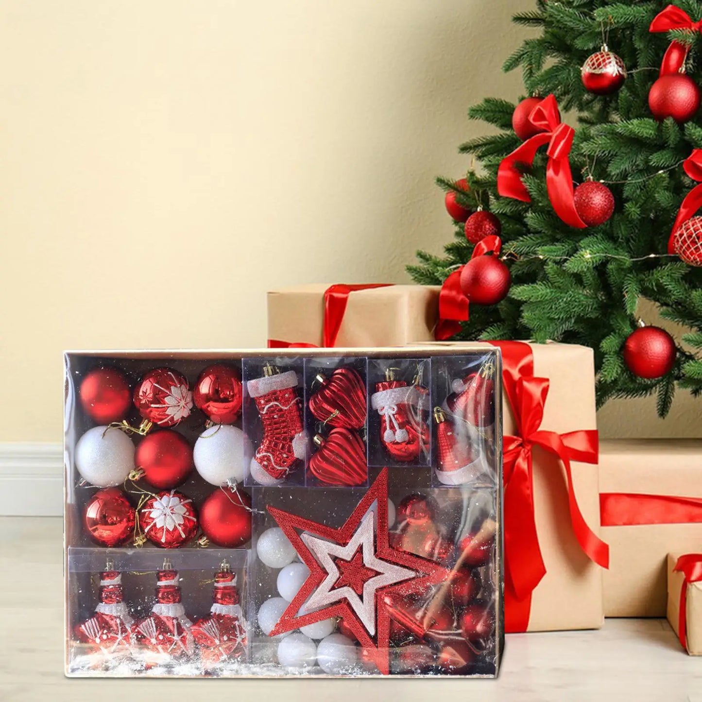 Christmas Baubles Set - 47-Piece