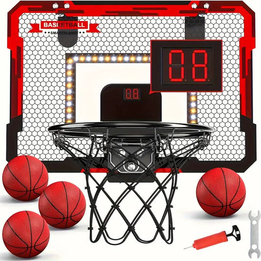 Glow Hoops: Interactive LED Basketball Hoop Set for Kids